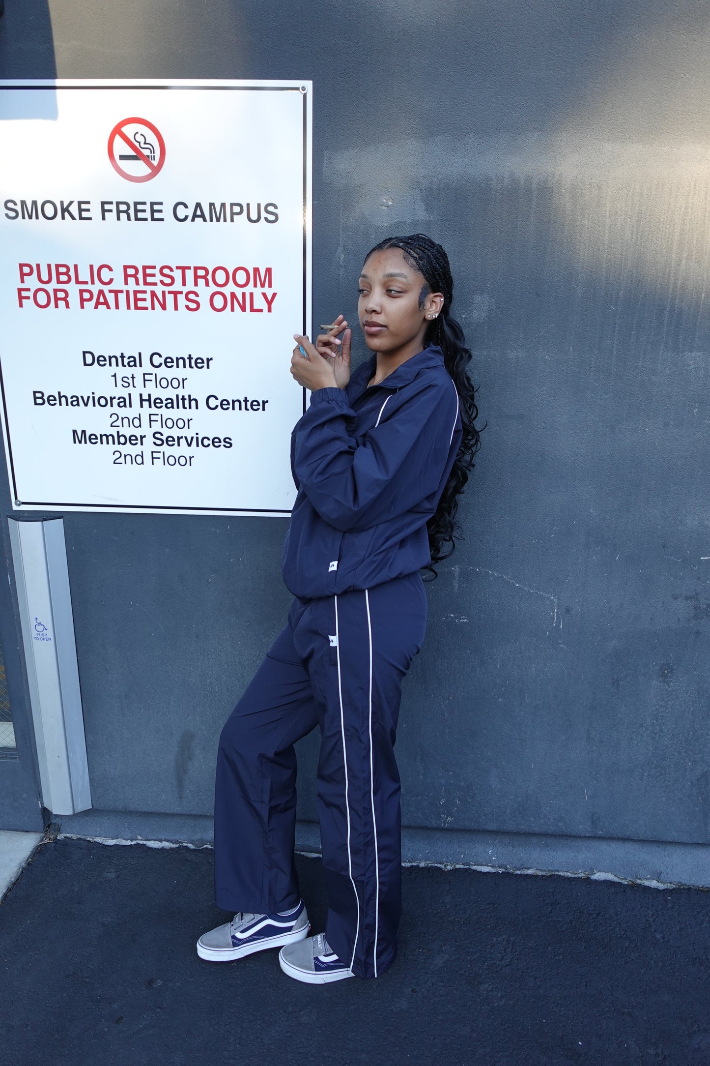 NAVY TRACK JACKET