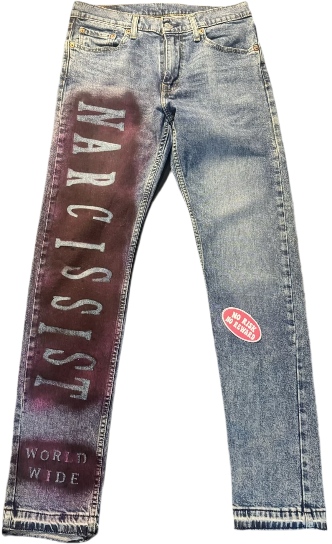 SPRAYPAINT + PATCHWORK DENIM